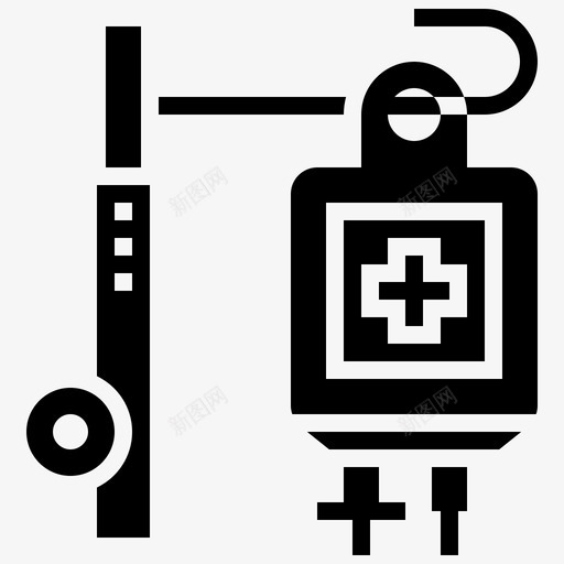 生理盐水滴注注射图标svg_新图网 https://ixintu.com ph2 医用 注射 溶液 滴注 生理盐水 病人