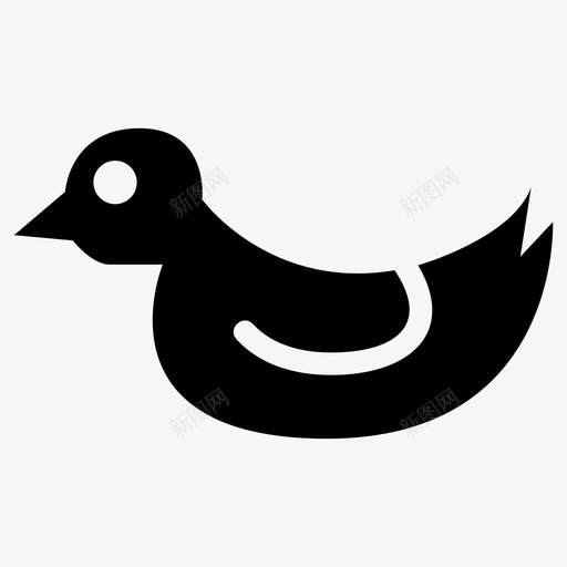 浴缸玩具婴儿用品鸭子图标svg_新图网 https://ixintu.com 婴儿用品 橡胶 浴缸 玩具 鸭子