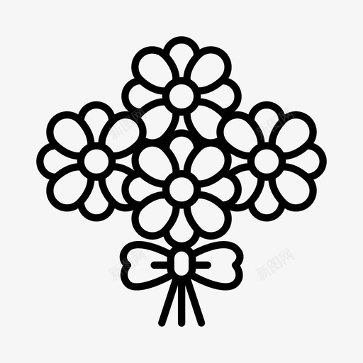 花花束绿色植物图标svg_新图网 https://ixintu.com 植物 盆栽 绿色植物 花束 花花