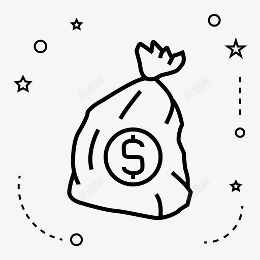 包金融贷款图标svg_新图网 https://ixintu.com 利润 包 贷款 金融 钱