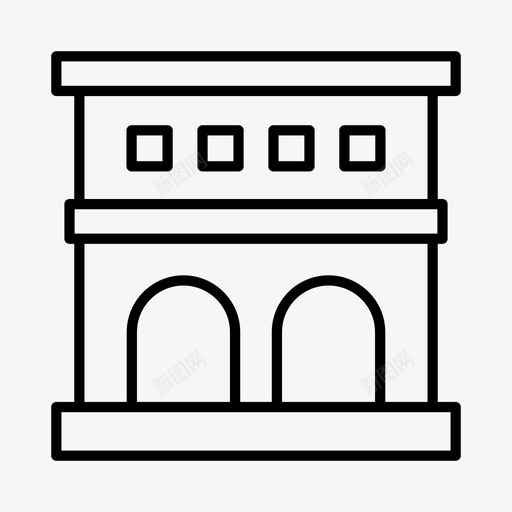 警察局建筑物商店图标svg_新图网 https://ixintu.com 商店 城镇 建筑物 村庄 警察局
