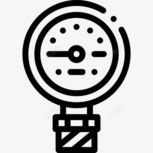 压力表管道工36线性图标svg_新图网 https://ixintu.com 压力表 管道工36 线性