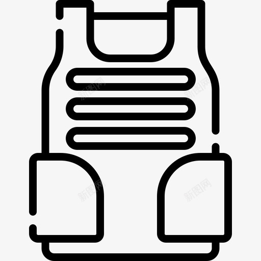 防弹背心防护安全13线性图标svg_新图网 https://ixintu.com 安全 安全线 线性 背心 防弹 防护