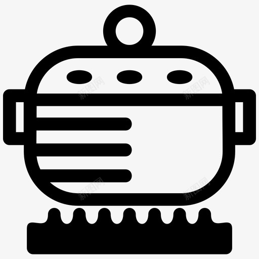 酱汁锅厨师烹饪图标svg_新图网 https://ixintu.com 厨师 厨房 器具 烹饪 酱汁