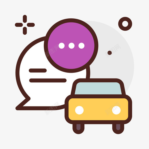 聊天出租车2线性颜色图标svg_新图网 https://ixintu.com 出租车 线性 聊天 颜色