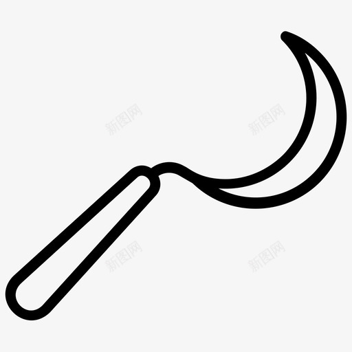 采购产品镰刀农具园艺工具图标svg_新图网 https://ixintu.com 产品 像素 农具 园林 园艺 工具 设备 采购 镰刀
