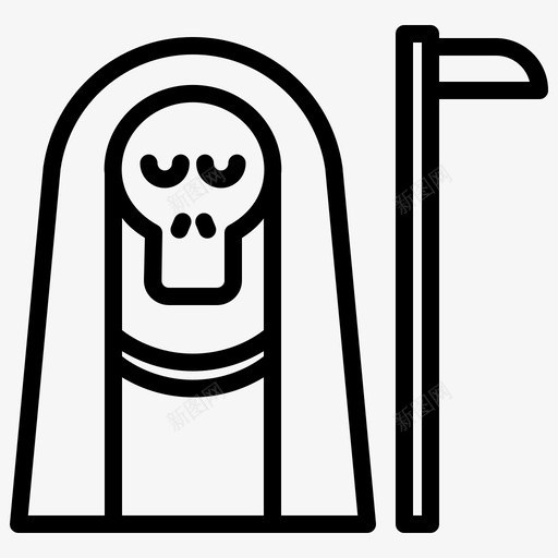 死神万圣节图标svg_新图网 https://ixintu.com 万圣节 死神