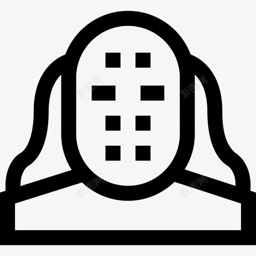 曲棍球面具万圣节服装化身8线性图标svg_新图网 https://ixintu.com 万圣节 化身 曲棍球 服装 线性 面具