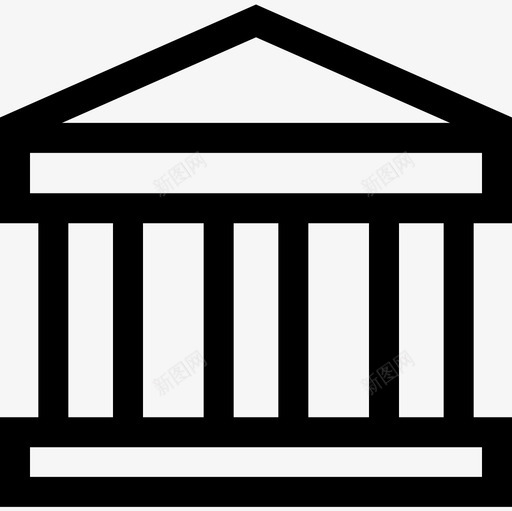 博物馆城市40线性图标svg_新图网 https://ixintu.com 博物馆 城市 线性