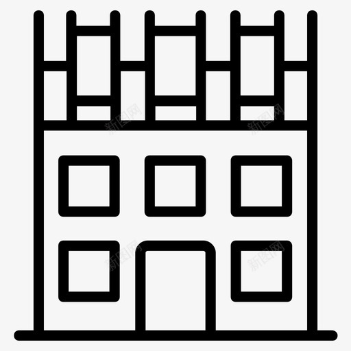 施工现场建筑框架脚手架图标svg_新图网 https://ixintu.com 图标 工具 工程 建筑 成套 施工 框架 现场 脚手架