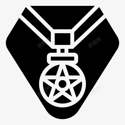 英勇勋章奖励徽章图标svg_新图网 https://ixintu.com 军事铭文1 奖励 徽章 英勇勋章 荣誉