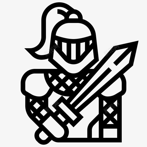 十字军战士战斗骑士图标svg_新图网 https://ixintu.com 中世纪 十字军 圣殿 战士 战斗 骑士