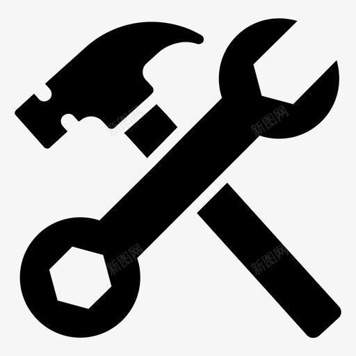 修复工具施工工具车库工具图标svg_新图网 https://ixintu.com 修复 图标 字形 工具 工具集 施工 螺丝刀 车库 锤子