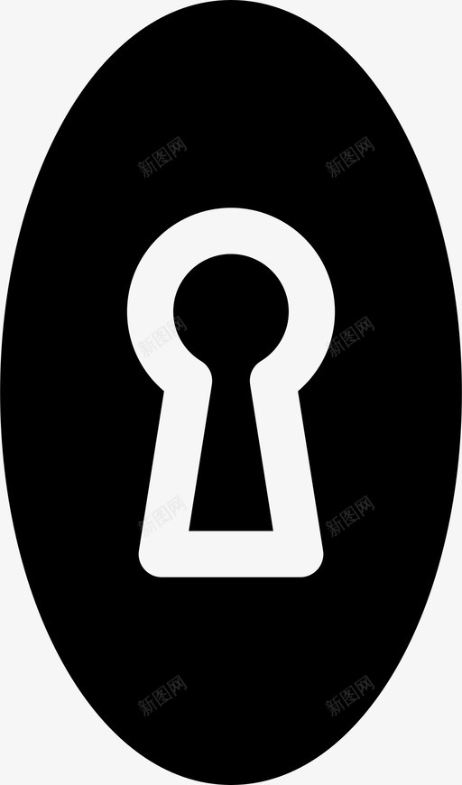 钥匙孔入口门图标svg_新图网 https://ixintu.com 入口 国内 填充 钥匙孔