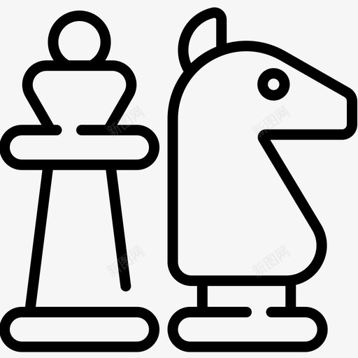 国际象棋游戏70直线图标svg_新图网 https://ixintu.com 国际象棋 游戏 直线