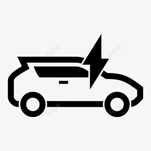 生态进化汽车充电器图标svg_新图网 https://ixintu.com 充电器 汽车 环境 生态 电动车 进化
