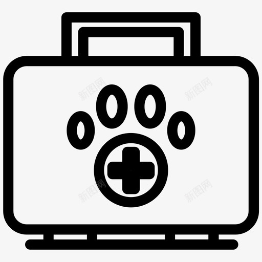 医疗保健包公文包图标svg_新图网 https://ixintu.com 公文包 加粗 医生 医疗保健 宠物 粗线