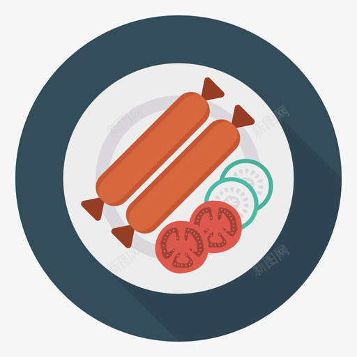 香肠食品和饮料30圆形图标svg_新图网 https://ixintu.com 圆形 食品和饮料30 香肠