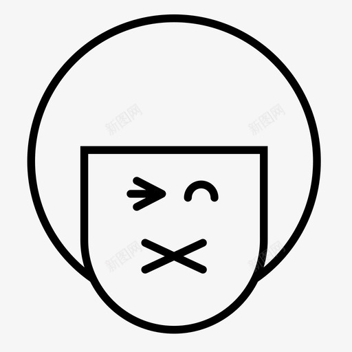 男孩表情头图标svg_新图网 https://ixintu.com 哑巴 头 男孩 男孩表情1行 眨眼 表情