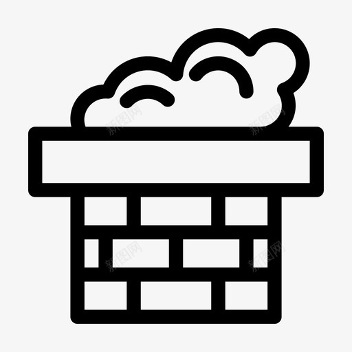 烟囱暖气圣诞老人图标svg_新图网 https://ixintu.com 圣诞快乐 圣诞老人 暖气 温暖 烟囱 烟雾