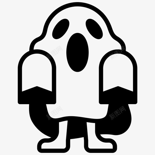 鬼魂恐惧万圣节图标svg_新图网 https://ixintu.com 万圣节 恐怖 恐惧 鬼魂