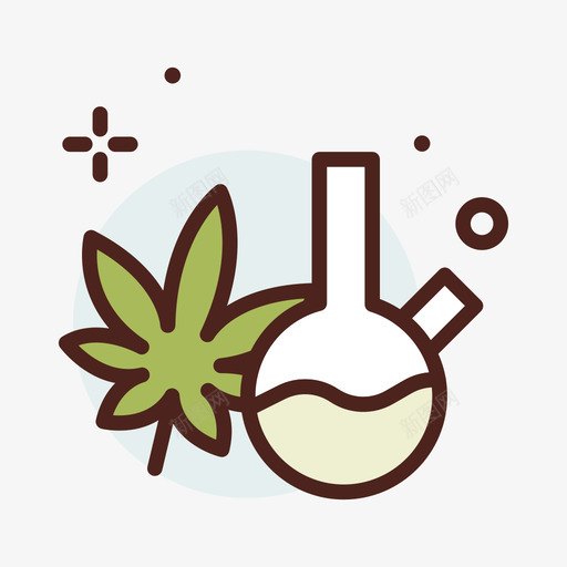 杂草毒品7线状颜色图标svg_新图网 https://ixintu.com 杂草 毒品 线状 颜色