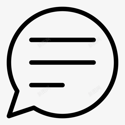文本气泡注释图标svg_新图网 https://ixintu.com 文本 气泡 注释 消息 聊天信息行图标 语音
