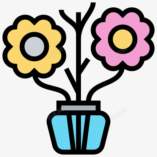 芳香spa元素7线性颜色图标svg_新图网 https://ixintu.com spa 元素 线性 芳香 颜色