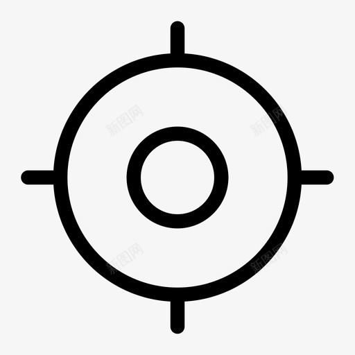 瞄准十字准星聚焦图标svg_新图网 https://ixintu.com 准星 十字 受欢迎 射击 狙击手 瞄准 聚焦