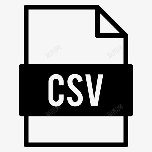 csv文件文档扩展名图标svg_新图网 https://ixintu.com csv solid vol 扩展名 文件 文档 类型