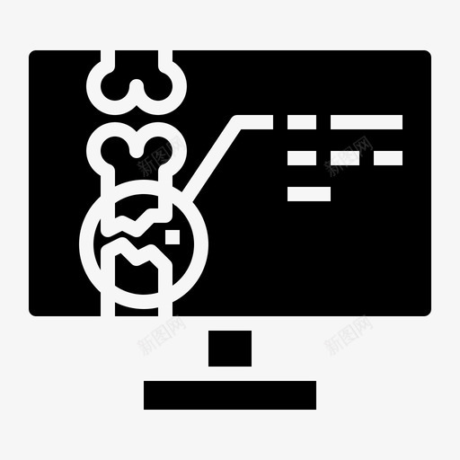 骨折医用212实心图标svg_新图网 https://ixintu.com 医用 实心 骨折