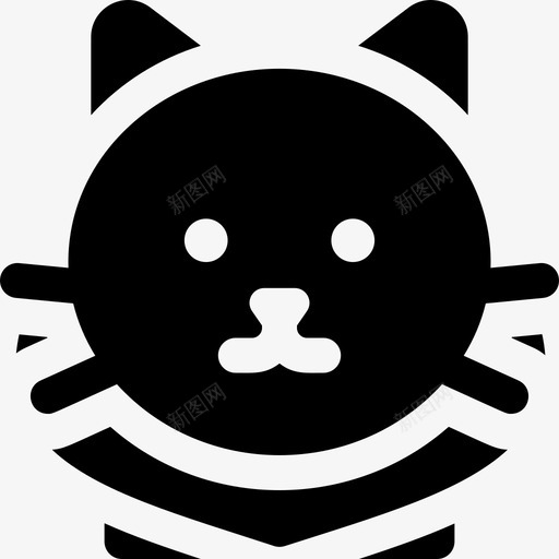 猫猫品种3填充图标svg_新图网 https://ixintu.com 品种 填充