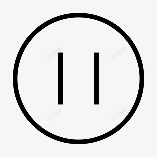 暂停电影播放器图标svg_新图网 https://ixintu.com 停止 基本图标 播放器 暂停 电影 视频