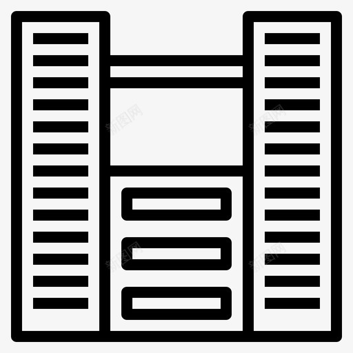 购物中心建筑商业图标svg_新图网 https://ixintu.com 办公室 商业 室外 建筑 建筑商 购物中心 轮廓