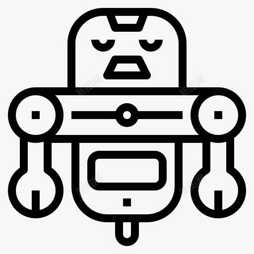 机器人aiforearth1线性图标svg_新图网 https://ixintu.com ai earth for 机器人 线性