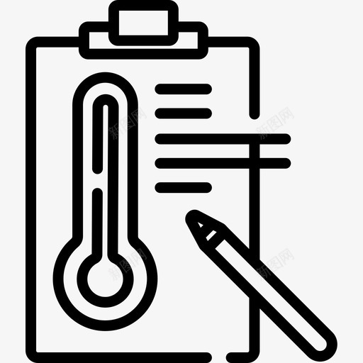 温度气候变化16线性图标svg_新图网 https://ixintu.com 气候变化 温度 线性