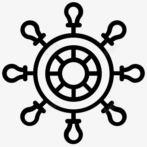 船舵航海导航船导航图标svg_新图网 https://ixintu.com 向量 图标 导航 航海 船舵 轮廓 运输