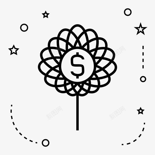 开支增长利息图标svg_新图网 https://ixintu.com 利息 增长 开支 贷款 钱