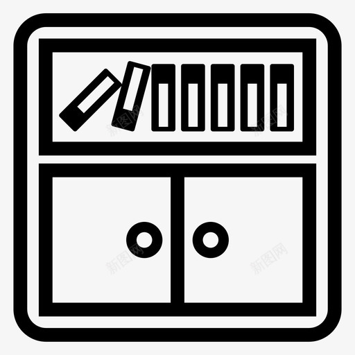 书柜家办公室图标svg_新图网 https://ixintu.com 书柜 办公室 房间