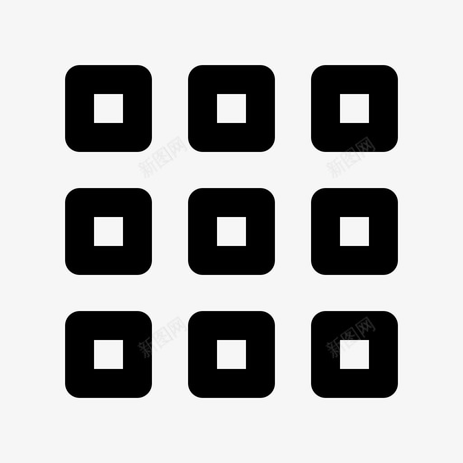 网格文档界面图标svg_新图网 https://ixintu.com ui 布局 文档 界面 简单 网格