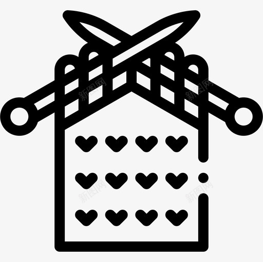针织手工艺品5线状图标svg_新图网 https://ixintu.com 手工艺品 线状 针织