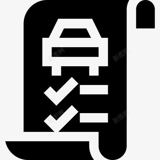 检查表汽车修理8已填写图标svg_新图网 https://ixintu.com 填写 检查表 汽车修理