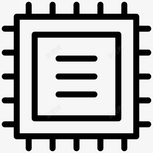 cpu微芯片处理器图标svg_新图网 https://ixintu.com cpu 处理器 常规 电子设备 线路 芯片 计算机 设备