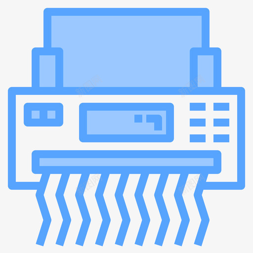 碎纸机办公文具21蓝色图标svg_新图网 https://ixintu.com 办公文具 碎纸机 蓝色