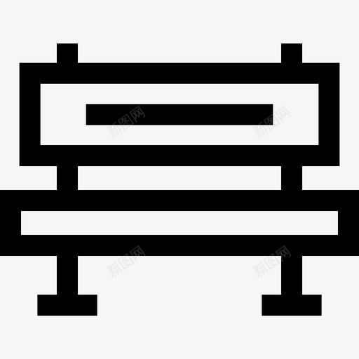 长凳城市40直线型图标svg_新图网 https://ixintu.com 城市 直线 线型 长凳