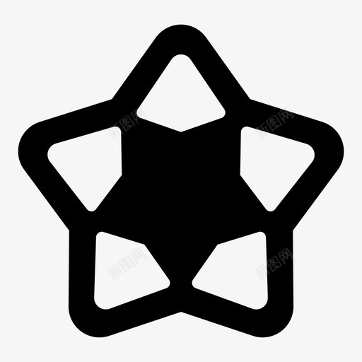 星星花开花五角形图标svg_新图网 https://ixintu.com 五角大楼 五角形 开花 星星 花开