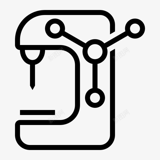 钻床设备孔图标svg_新图网 https://ixintu.com 孔 工业设备 工艺 机械 设备 钻床