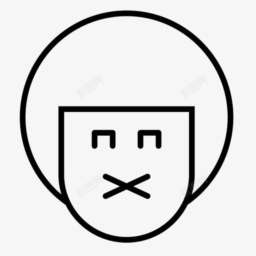 哑巴男孩表情图标svg_新图网 https://ixintu.com 1行 哑巴 男孩 表情