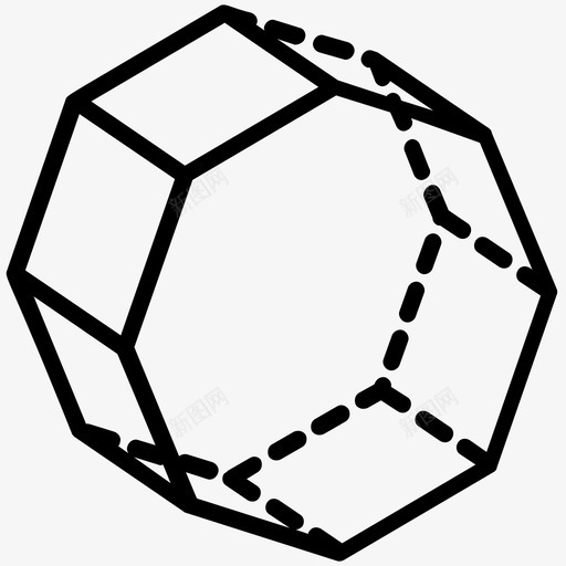 五角棱镜二维二维形状图标svg_新图网 https://ixintu.com 三维 三维设计 二维 五角 五边形 几何图形 图标 形状 棱镜 线条 设计