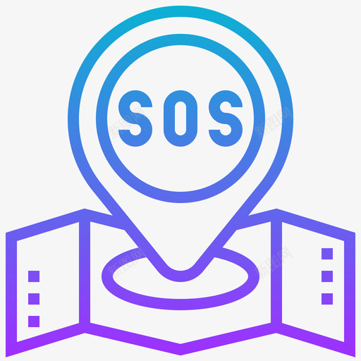 Sos救援8号梯度图标svg_新图网 https://ixintu.com 8号 Sos 救援 梯度